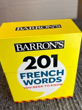 Barron’s 201 French Word Flash Cards - France Travel Study Exam Test